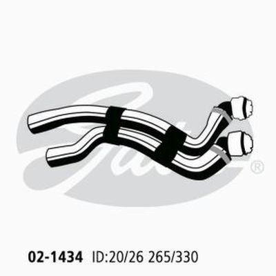Gates Molded Heater Hose For Nissan Patrol Diesel 3.0L ZD30DDTi - 02-1425