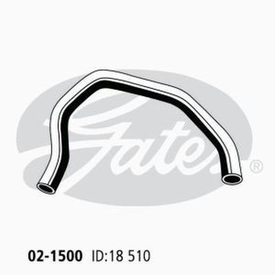 Gates Molded Heater Hose For Holden Epica Petrol Engine 2.5L - 02-1500