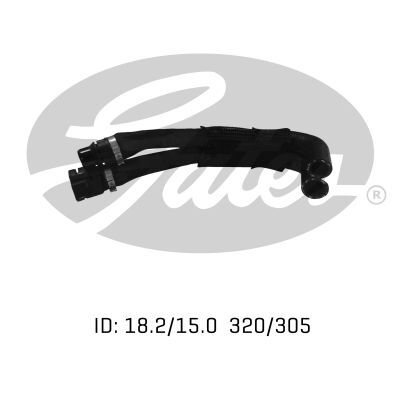 Gates Heater Hose For HSV Clubsport VF 6.2L V8 LS3,  LS3(376CUV8) Sedan/ Wagon