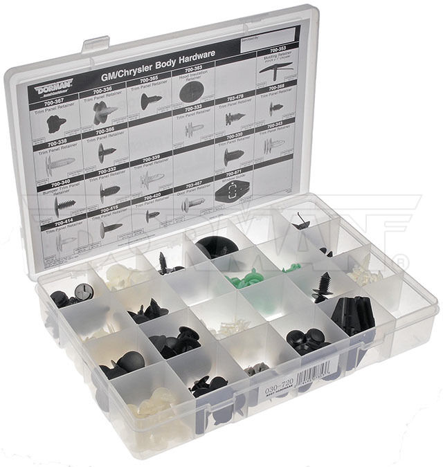 Dorman Body Fasteners For GM Chrysler Body Hardware 272pcs Black Kit -030-720