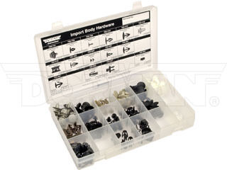 Dorman Body Fasteners Import Body Hardware 195-piece Plastic Black Kit  -030-724