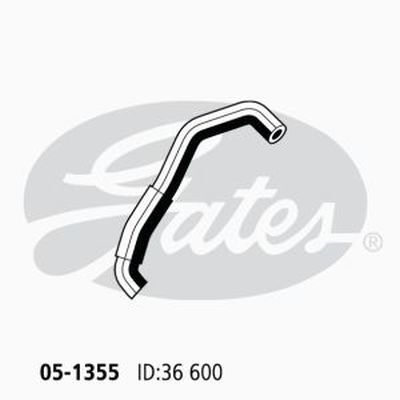Gates Curved Radiator Hose (Hose Length 625mm) - 05-1355