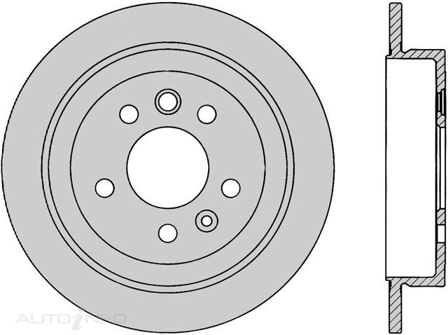 Protex Rear Ultra Disc Brake Rotor Pair For Ford - 1.F04.322.80 K