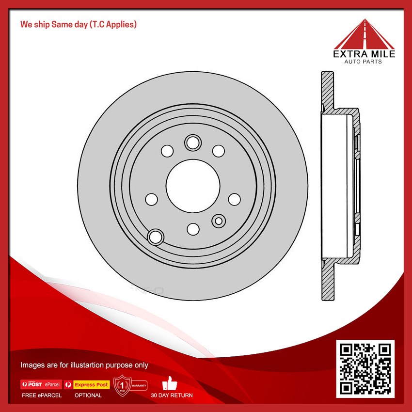 Protex Rear Ultra Disc Brake Rotor Pair For Ford, FPV - 1.F04.410.80K