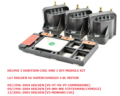Standard DFI Ignition Module+Goss Coils For Commodore VG VN VP VS VT VU VX VY