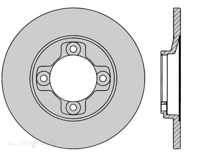Protex Disc Brake Rotor Front Pair For Ford Laser/Meteor, Mazda 323 BD