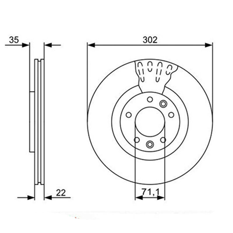 2xBrake Disc Rotor For CITROËN C6 Sedan (TD_) 2.7/3.0 09/2005 - 12/2012