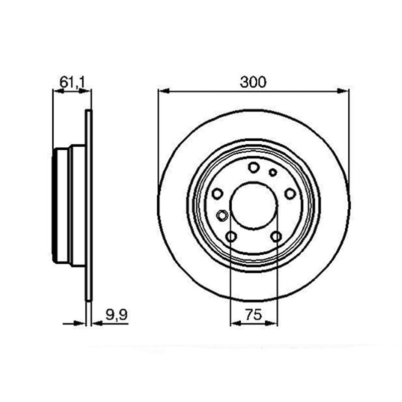 2XBrake Disc Rotor For 5 Sedan /Touring (E34) 11/1987 -07/1996