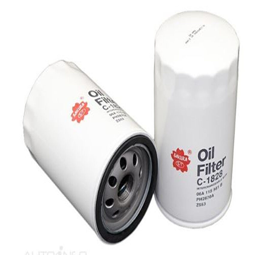 2X Sakura Oil Filter For Audi TT AJQ APP ARY AUQ BVP AUM S-LINE 8N 2D Coupe 20V