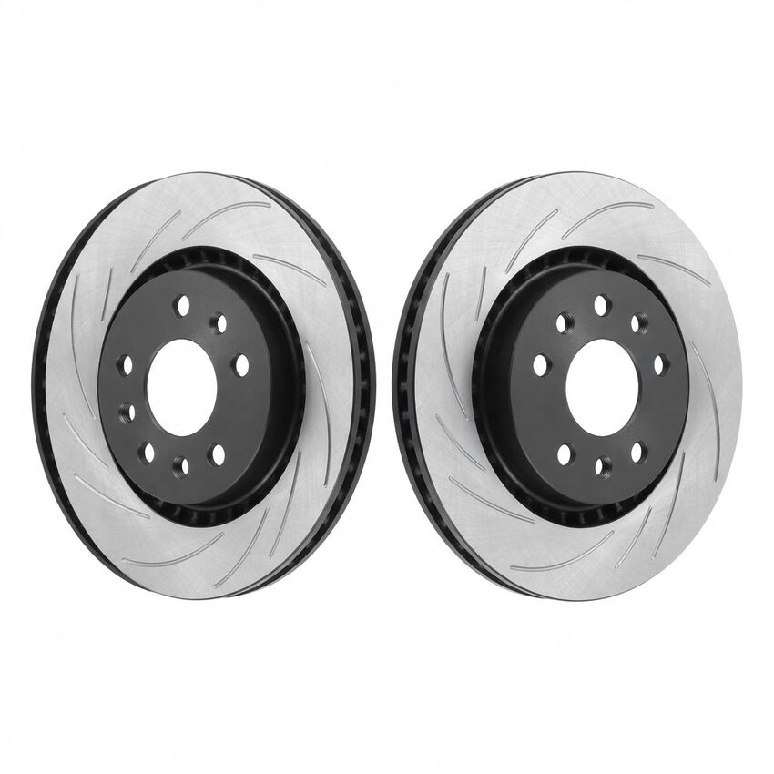 2X DBA Rear Disc Brake Rotor 4X4 Survival T2 Slotted For Land Rover Discovery 3.0