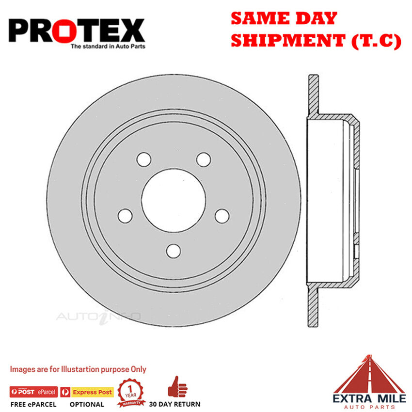 Pair PROTEX Ultra Rotors Rear For Jeep Grand Cherokee LAREDO ZG 4.0L