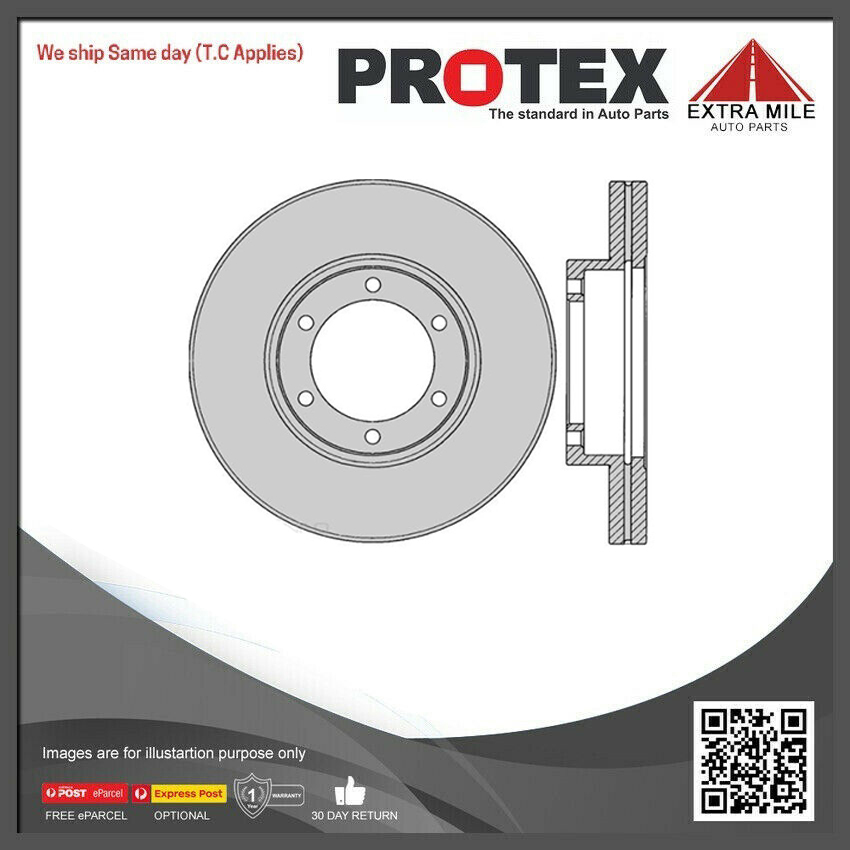 Pair PROTEX Ultra Rotors Front For Kia Pregio 3VRS, CT 2.7L 2002-2006