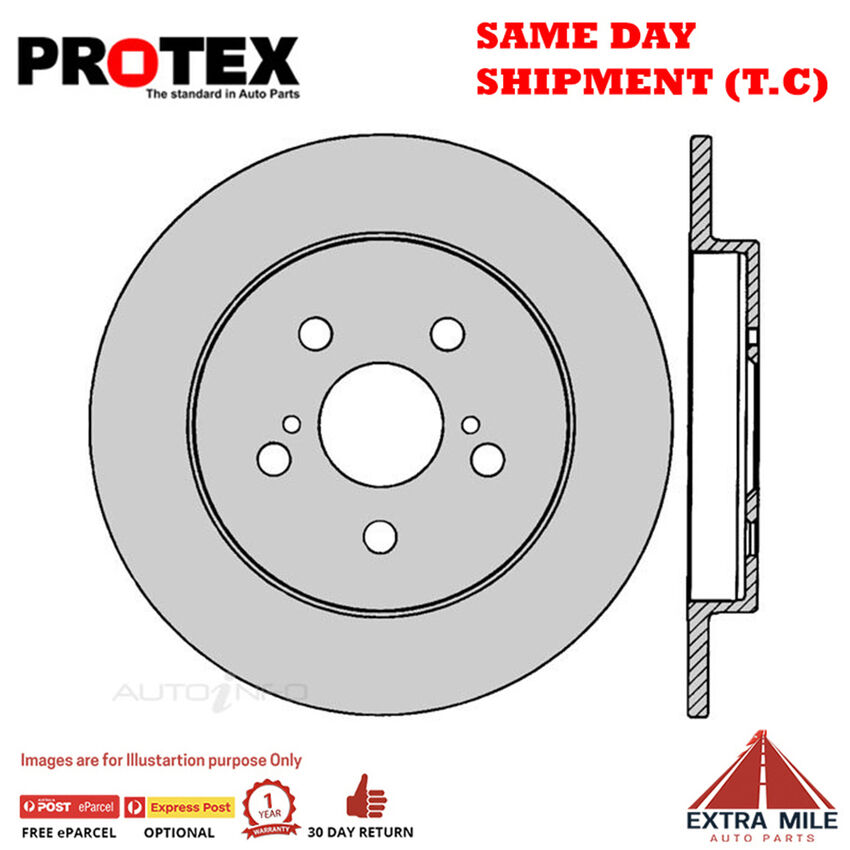 Pair PROTEX Ultra Rotors Rear For Toyota Corolla ZRE172R/PRIUS HYBRID ZVW30R