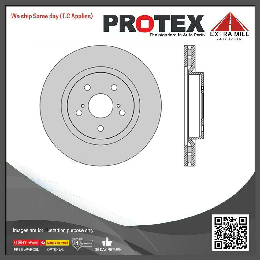 Pair PROTEX Ultra Disc Rotors For Toyota Camry Ascent ASV70R/AXVH71R 2.5L 17-On
