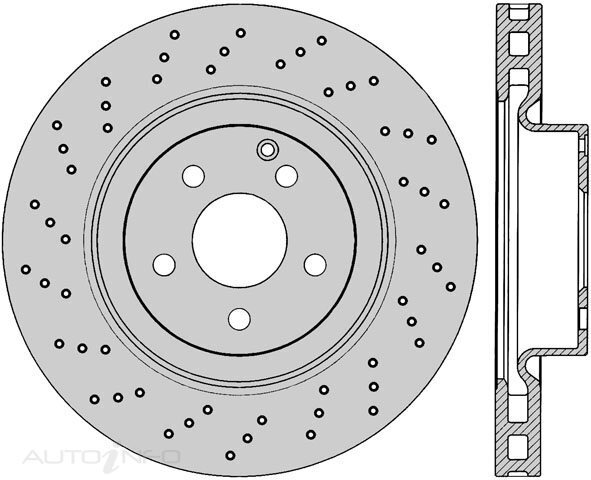 Pair PROTEX Ultra Performance Rotors Front For Mercedes-Benz CL500/S320/S350L