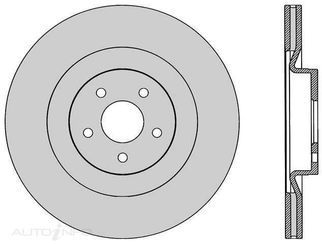 Pair PROTEX Ultra Performance Disc Rotors For Ford Focus RS LZ 2.3L YVDB l4 16V