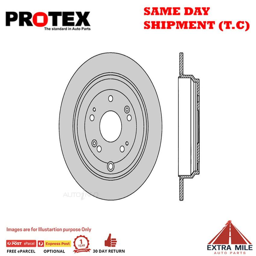 Protex Disc Rotor Pair For HONDA CRY DT-L, DTi-S RM 2.2L 2014 - 2015