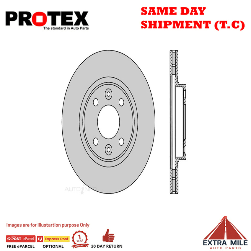 Protex Disc Rotor Pair For RENAULT CLIO MK IV 0.9L 2013-on