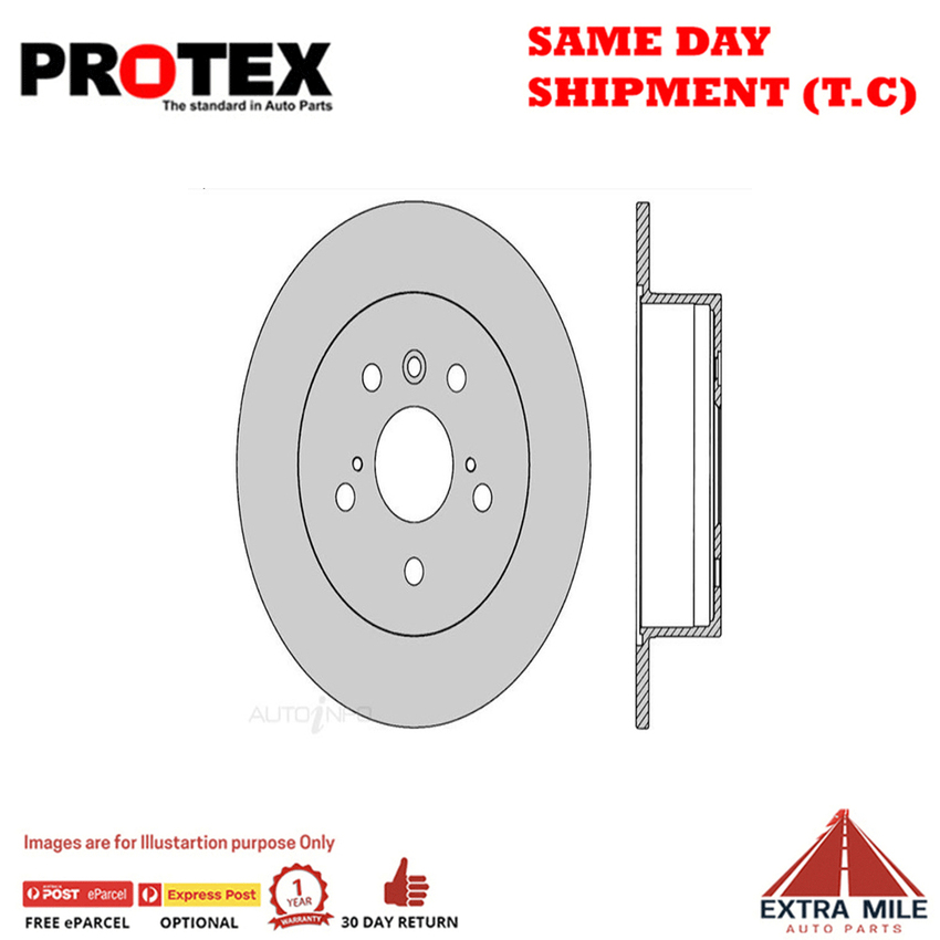 Protex Disc Rotor Pair For LEXUS ES300h AVV60R 2.5L 2013 - 2018