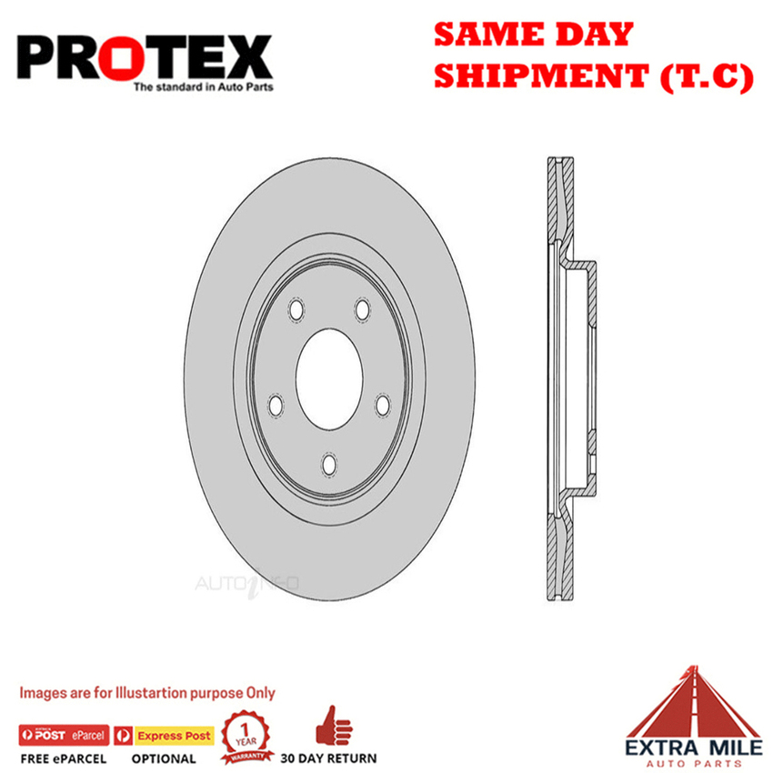 Protex Disc Rotor Pair For NISSAN MAXIMA 250/350 2.5L/3.5L 2009 - 2014