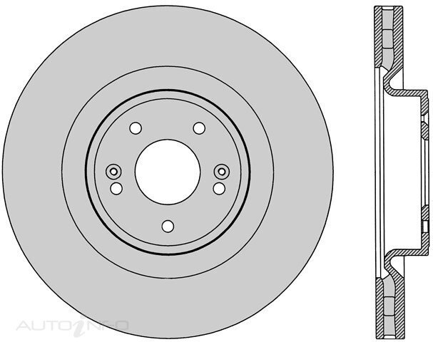 Pair PROTEX Ultra Perf. Disc Rotors For Kia Stinger 330/GT CK 3.3L 2017 - 2020