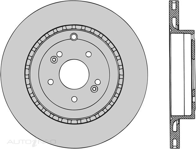 Pair PROTEX Ultra Performance Rear Rotors For GENESIS G70/KIA STINGER 3.3L