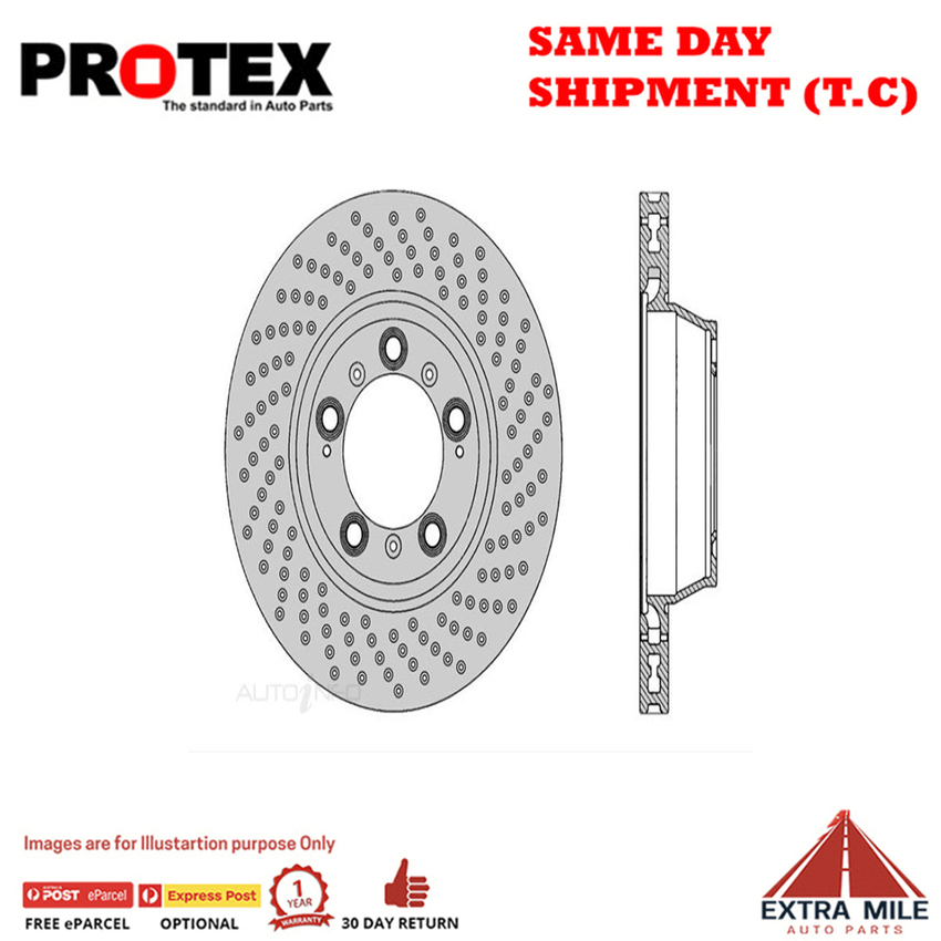 Protex Ultra Select Disc Rotor Pair For PORSCHE 911 CARRERA S 997 3.8L 2004-2012