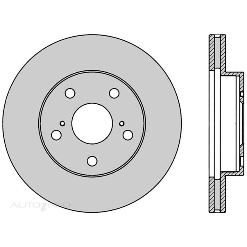 Pair PROTEX Ultra Select Rotors Front For Toyota Previa 2.4L ZTZFE 1990 - 2000 