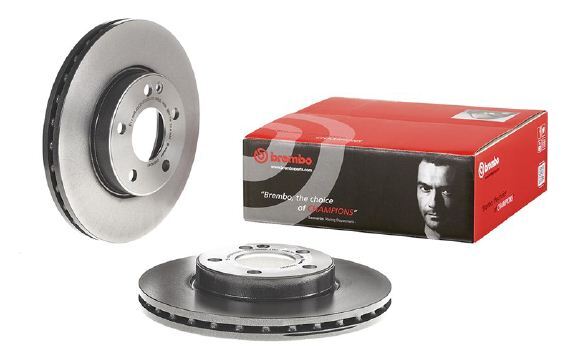 2xBrembo Brake Disc Rotor Front For Mercedes-Benz CLA Coupe (C117) 1.6L 1595cc