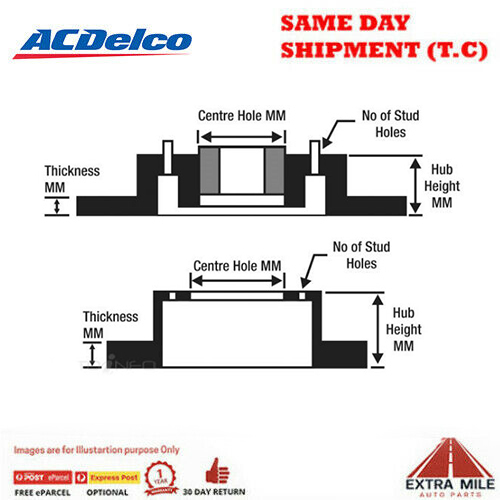 Pair Vented Rotor Front For KIA CERATO 1.6,2.0,2.4 sedan & hatch 2009 - on