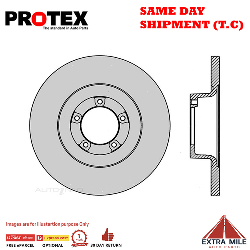2X PROTEX Disc Brake Rotors - Front For HOLDEN BELMONT HT 2D Van RWD..