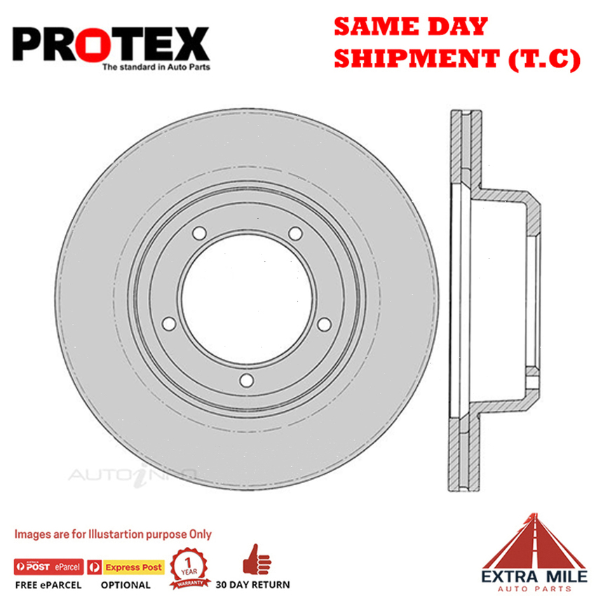 2X PROTEX Disc Brake Rotors - Front For LAND ROVER RANGE ROVER . 2D SUV 4WD..