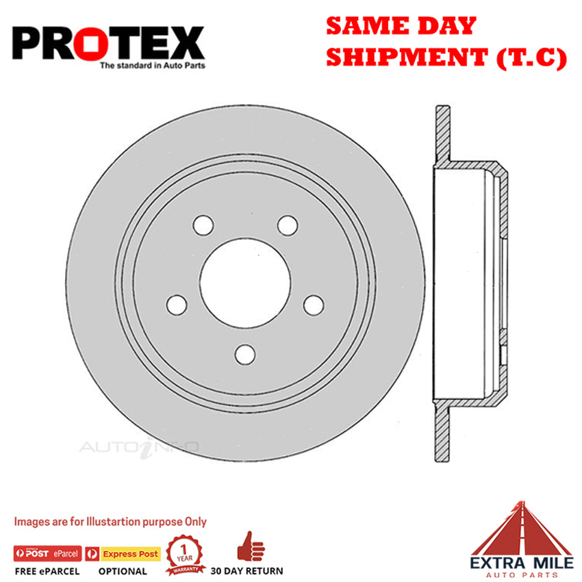 2X Protex Disc Brake Rotors - Rear For Jeep Grand Cherokee ZG 4D SUV ERH