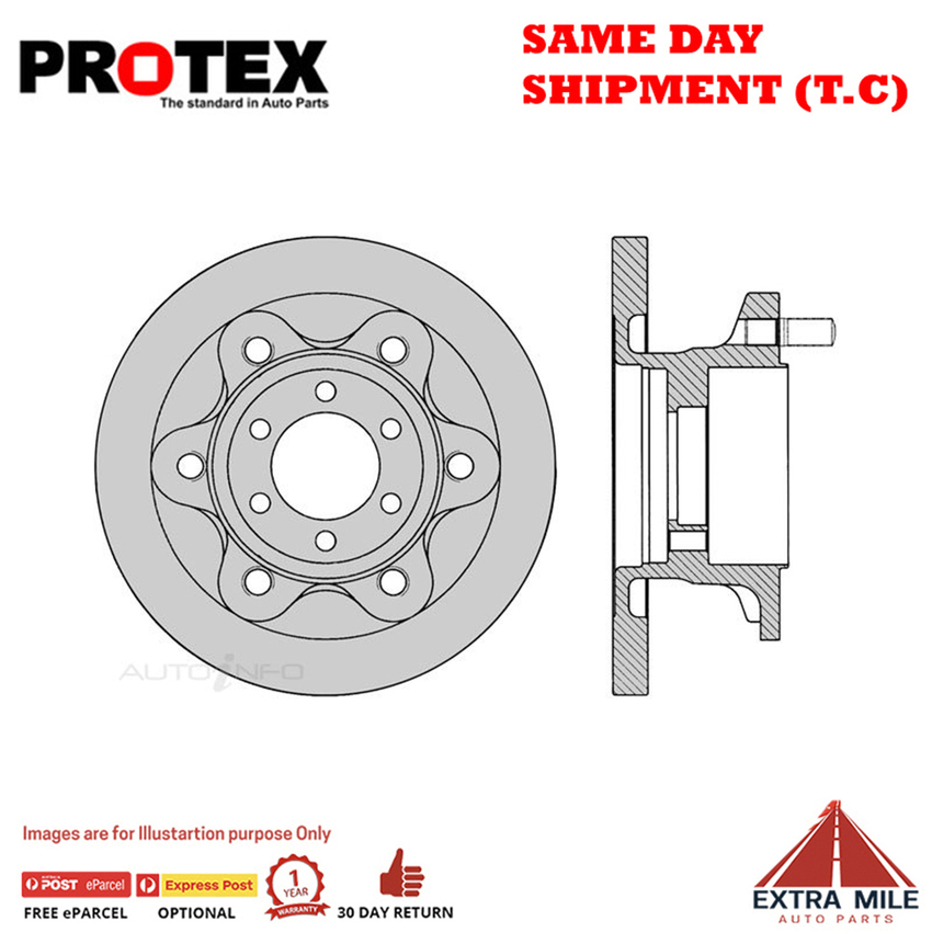 2X PROTEX Disc Brake Rotors - Front For IVECO DAILY 35S13 3D VAN RWD..