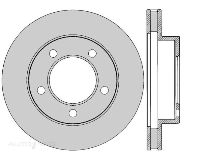 2X PROTEX Disc Brake Rotors - Front For FORD BRONCO . 2D SUV 4WD.
