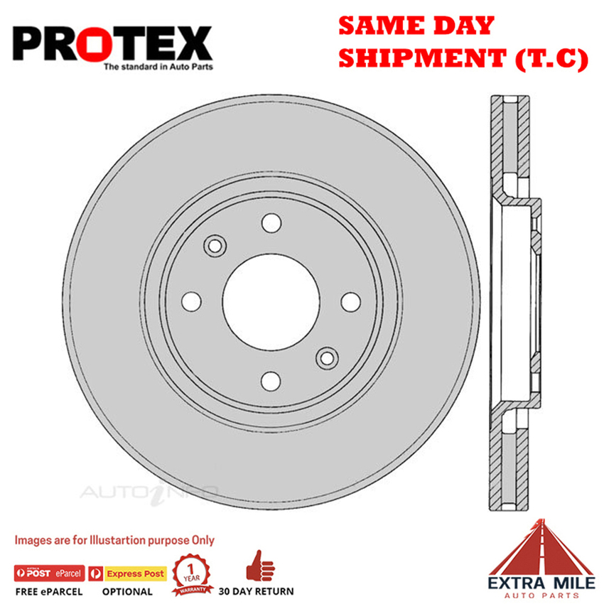 2X PROTEX Disc Brake Rotors Front For PEUGEOT 206 . 2D H/B FWD.