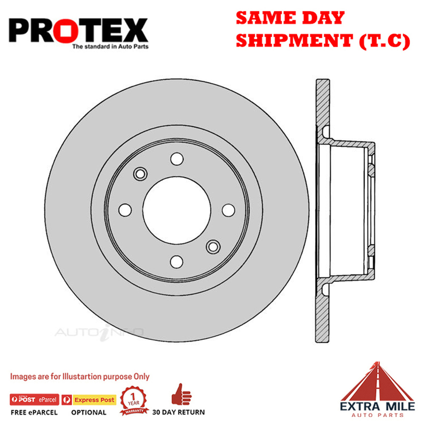 2X PROTEX Disc Brake Rotors - Rear For CITROEN C5 X7 4D Wgn FWD..