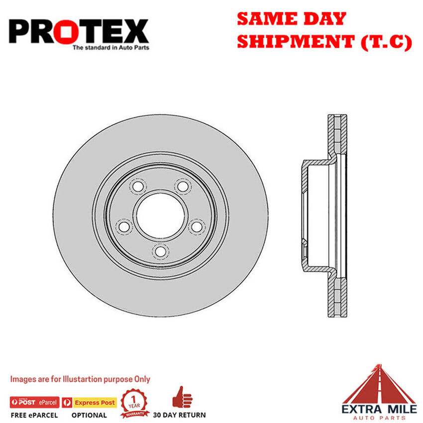 2X PROTEX Disc Brake Rotors - Front For FORD TERRITORY SX 4D SUV AWD.