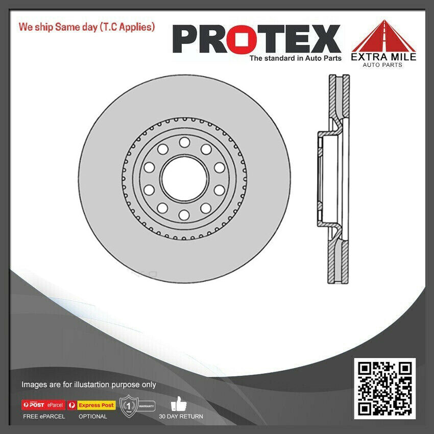 2X PROTEX Disc Brake Rotors - Front For Audi S6 C5 Sdn AQJ V8 40V