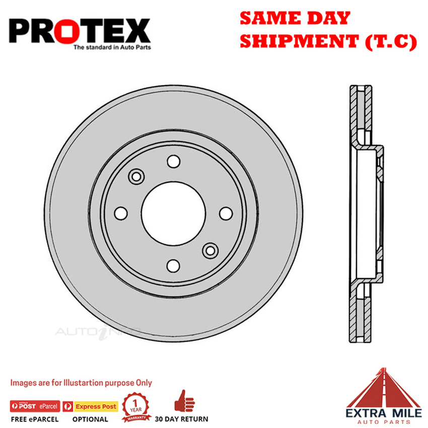 2X PROTEX Disc Brake Rotors - Front For PEUGEOT 208 . 4D H/B FWD.