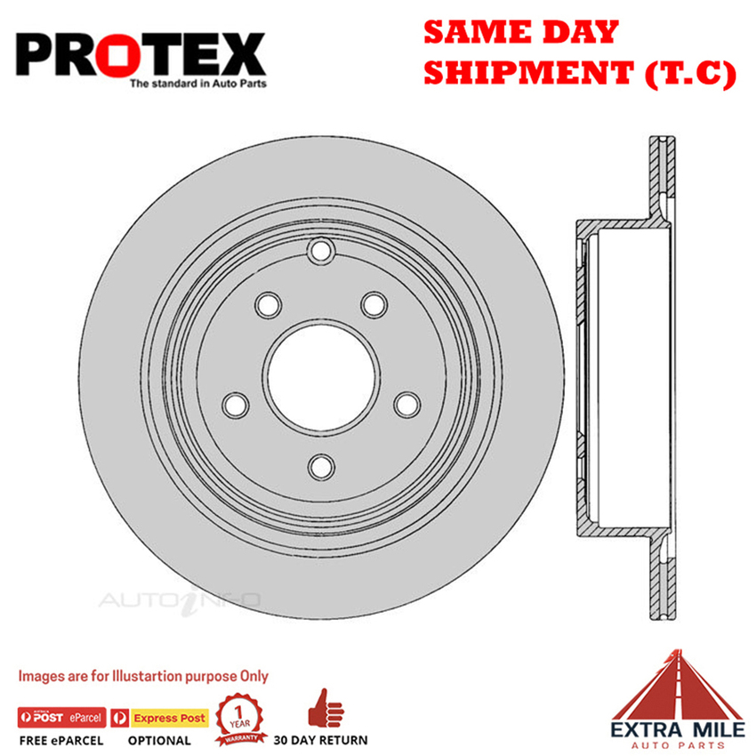 2X PROTEX Disc Brake Rotors - Rear For NISSAN PATHFINDER R52 4D SUV 4WD.