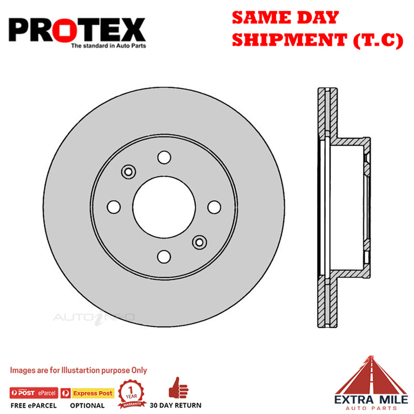 2X PROTEX Disc Brake Rotors - Front For Hyundai Accent LC  LS H/B I4 16V G4ED