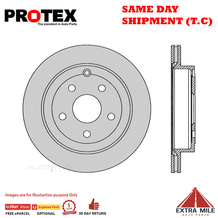 2X PROTEX Disc Brake Rotors - Rear For HOLDEN CALAIS VE 4D Sdn RWD.