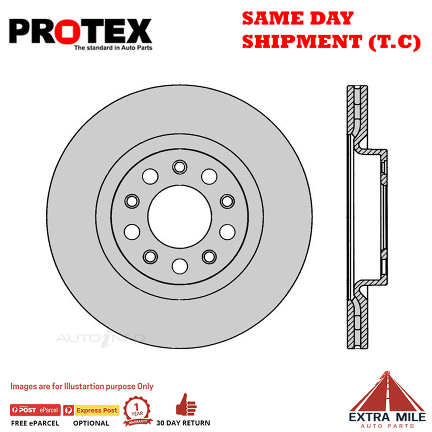 2X PROTEX Disc Brake Rotors - Rear For ALFA ROMEO 159 . 4D Sdn FWD