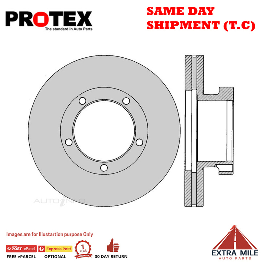 2X PROTEX Disc Brake Rotors - Front For NISSAN CIVILIAN W40 2D Bus RWD.