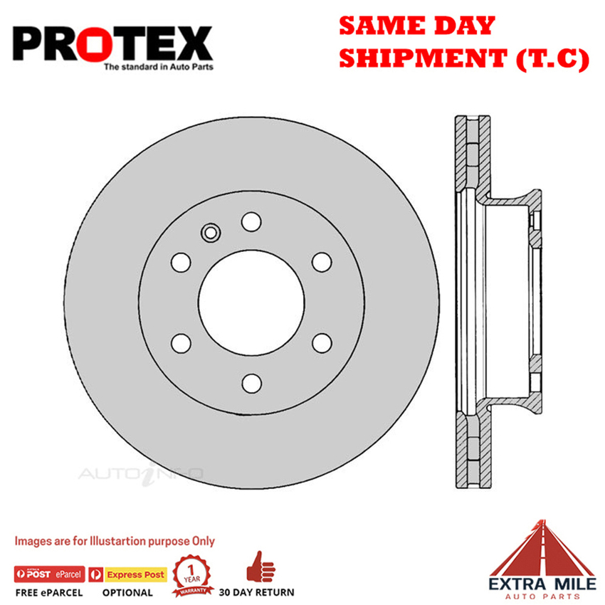 2X PROTEX Disc Brake Rotors - FR For MERCEDES BENZ SPRINTER 315CDI 2D C/C 4WD