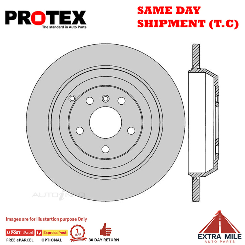 2X PROTEX Disc Brake Rotors-Rear For MERCEDES BENZ ML320 CDI W164 4D Wgn 4WD