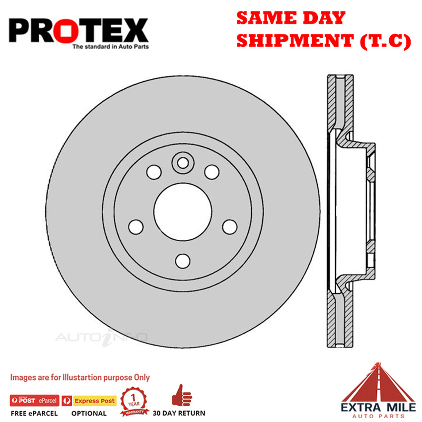 2X PROTEX Disc Brake Rotors - Front For VOLVO V60 . 4D Wgn FWD.