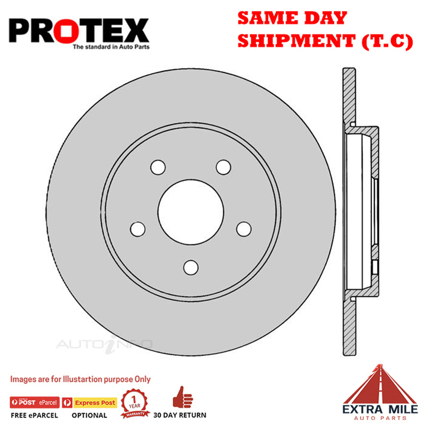 2X PROTEX Disc Brake Rotors - Rear For FORD MONDEO . 4D Sdn FWD