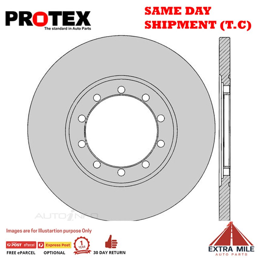 2X PROTEX Disc Brake Rotors - Rear For FORD TRANSIT VM 4D C/C RWD..